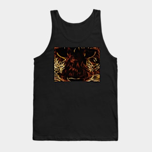 Cat Orange Tank Top